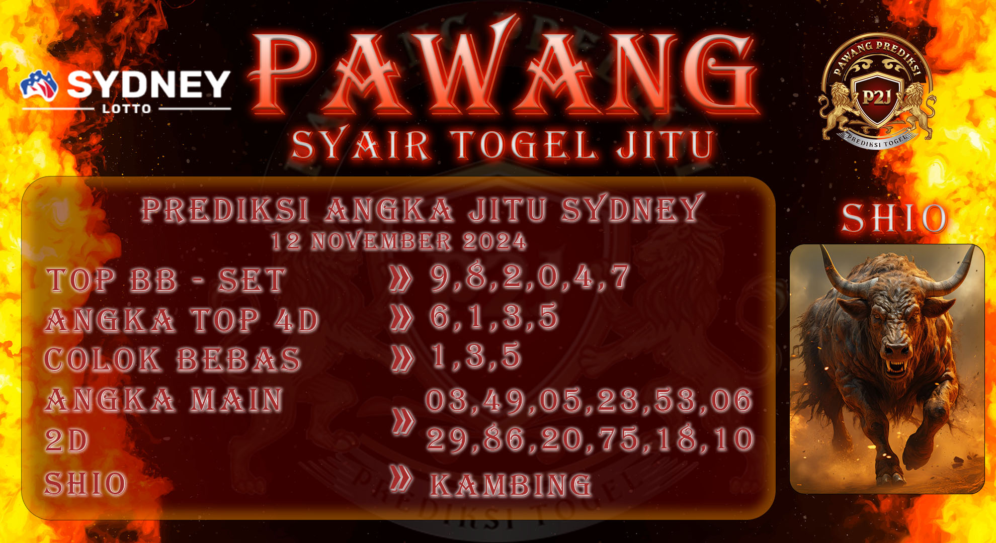 Syair-Sydney-Pawang-Prediksi-Jitu-Selasa-12-November-2024